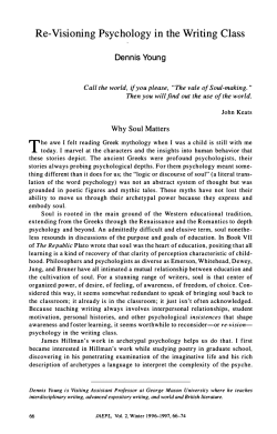 Re-Visioning Psychology in the Writing Class