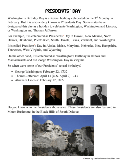 Presidents Day Worksheets: US Presidents and Major World Events