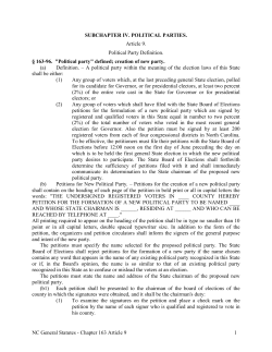 Article 9 - Political Party Definition.
