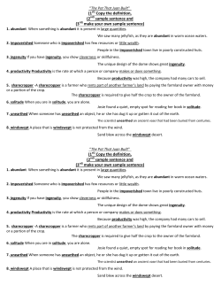 (1st) Copy the definition, (2nd) sample sentence and (3rd) make