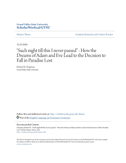 How the Dreams of Adam and Eve Lead to