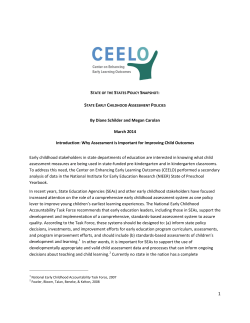 State Early Childhood Assessment Policies