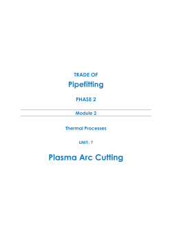 M2 U7 Plasma Arc cutting