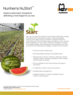 NuStart Watermelon Sales Sheet 052009