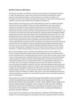 Members Conference 2016 Report Saturday afternoon saw the