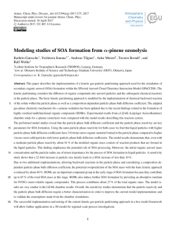 Modeling studies of SOA formation from &alpha;-pinene ozonolysis