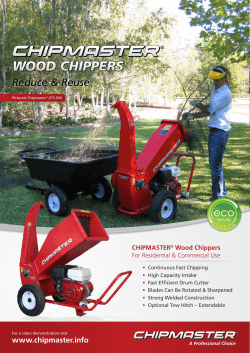 a brochure - Chipmaster Wood Chippers