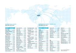 Distances and flights times table.