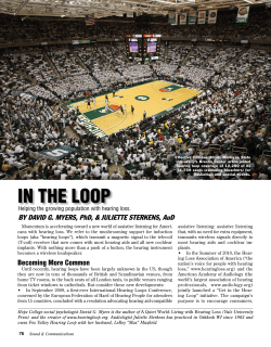 in the looP - Hearing Loss Association of America