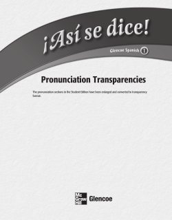Pronunciation Transparencies