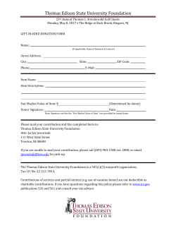 Silent Auction Contribution Form - Thomas Edison State University
