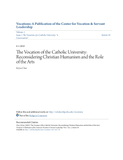 The Vocation of the Catholic University: Reconsidering Christian