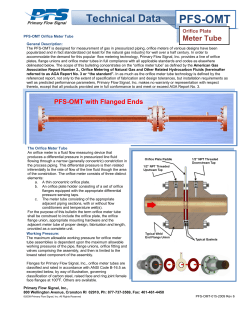 PFS-OMT Orifice Plate Meter Tube