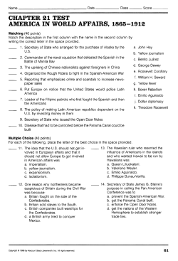 chapter 21 test america in world affairs, 1865-1912