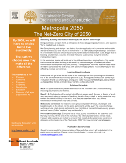 By 2050, we will have no choice but to live sustainably. The path we