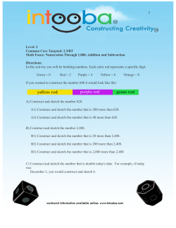 1 Level: 2 Common Core Targeted: 2.NBT Math Focus