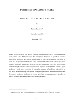 INSTITUTE OF DEVELOPMENT STUDIES