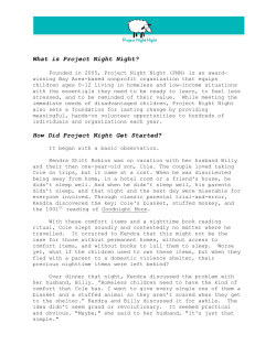 Press Materials - Project Night Night