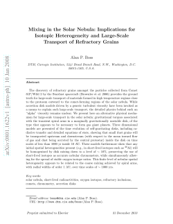 Mixing in the Solar Nebula: Implications for Isotopic Heterogeneity