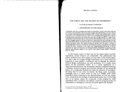 The Force and Reason of Experiment - bruno