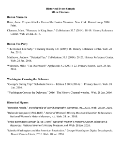 Historical Event Sample MLA Citations Boston Massacre Beier
