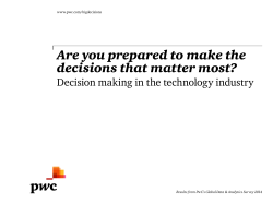 Decision making in the technology industry