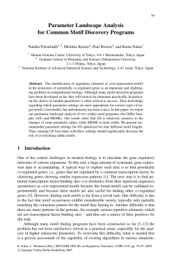 Parameter Landscape Analysis for Common Motif Discovery Programs
