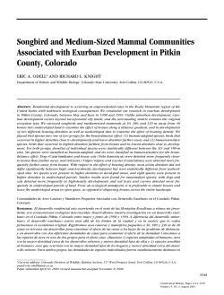 Songbird and Medium-Sized Mammal Communities