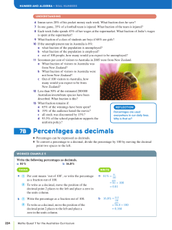 percentages as decimals