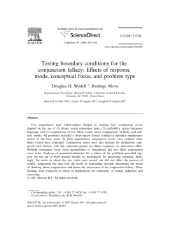 Testing boundary conditions for the conjunction fallacy: Effects of