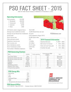 pso fact sheet - 2015 - Public Service Company of Oklahoma