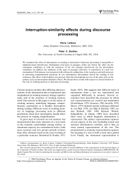 Interruption-similarity effects during discourse processing
