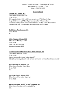 Greek Council Minutes