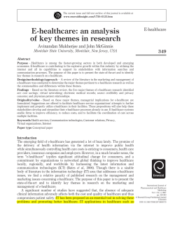 E-healthcare: an analysis of key themes in research