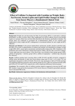 Effect of Caffeine Co-Ingested with Carnitine on Weight, Body