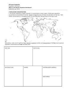 Key Issue 1 Where Is The World`s Population Distributed?