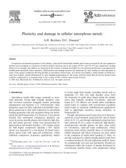 Plasticity and damage in cellular amorphous metals