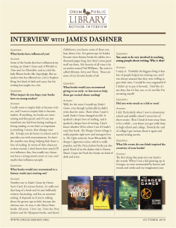 James Dashner - Orem Public Library