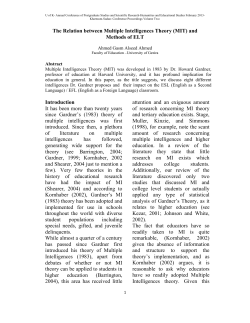 The Relation between Multiple Intelligences Theory