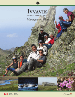 Ivvavik National Park management plan