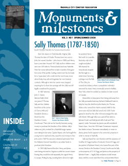 INSIDE: Sally Thomas (1787-1850) INSIDE: