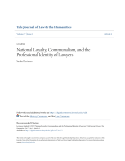National Loyalty, Communalism, and the Professional Identity of
