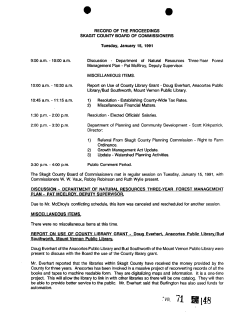 Commissioner`s Minutes from Tuesday, January 15, 1991
