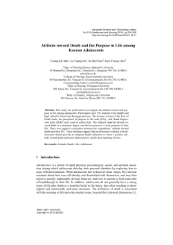 Attitude toward Death and the Purpose in Life