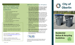 City of the City`s Recycling Oberlin