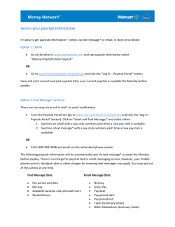 Access your paystub information