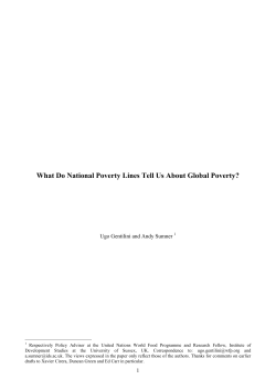 National Poverty Lines - Institute of Development Studies