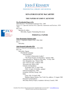 SENATOR EUGENE McCARTHY
