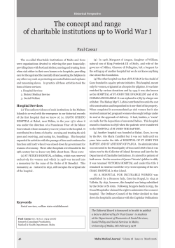 The concept and range of charitable institutions up to World War I