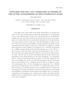 infrared spectra and visibilities as probes of the outer atmospheres